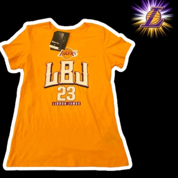 Fanatics Tops - Fanatics T-Shirt Women XL Yellow Lebron James LBJ Lakers Champions 2020